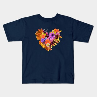 Flowers Heart Kids T-Shirt